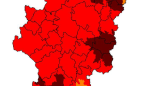 Máximo riesgo de incendio en Bajo Ebro, Somontano Oriental, Rodeno y Turia