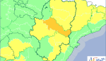 Aviso amarillo por lluvias y tormentas