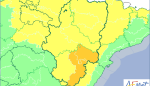 Avisos naranja y amarillo por tormentas, que afectan a todo el territorio aragonés