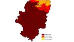 El riesgo de por incendios forestales aumenta a rojo + en todo Aragón salvo en Sobrarbe y Ribagorza