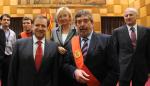 Marcelino Iglesias ha asistido al acto de constitución del Ayuntamiento de Zaragoza