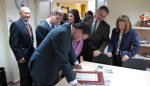 Imágenes de la visita del Presidente de Aragón a Calanda