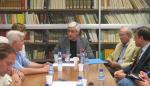 Fotografías de la reunión de Arguilé con las comunidades de regantes de Almudévar, Castejón del Puente, Poleñino y Huerto 