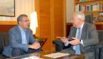 El vicepresidente Biel ha recibido hoy al portavoz de CHA en las Cortes, Chesús Bernal