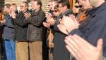 El presidente de Aragón, Marcelino Iglesias, asiste en Zaragoza a la concentración de condena del atentado de ETA
