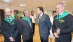El presidente de Aragón, Marcelino Iglesias, asiste al inicio de las fiestas de San Lorenzo en Huesca