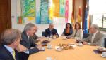 El consejero de Economía, Hacienda y Empleo del Gobierno de Aragón, Alberto Larraz, ha recibido a una delegación de nueve estados norteamericanos