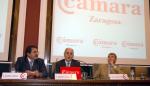 El consejero de Economía, Hacienda y Empleo, Alberto Larraz, clausura la jornada "Exportar: servicios y ayudas en Aragón", organizada por el Gobierno de Aragón y la Cámara de Comercio e Industria de Zaragoza