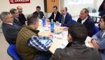 Lambán visita Larrosa Arnal, empresa fabricante de maquinaria agrícola de última generación en el Campo de Belchite desde hace casi 90 años