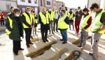 Lambán visita los trabajos de excavación de la necrópolis islámica de Tauste, una de las más antiguas y mejor conservadas