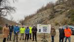 Visita a las obras de mejora de la seguridad vial en la carretera Monesma Cajigar 