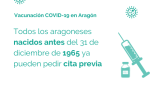 Abiertas las citaciones para la vacuna contra el COVID-19 para los nacidos en 1964 y 1965