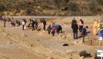 Escolares de Maella protagonizan una jornada de reforestación tras las obras de acondicionamiento de la carretera