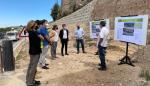 Visita a las obras de consolidación del talud de la carretera bajo el castillo de Zaidín