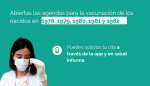 Abiertas las citas de la dosis de refuerzo contra el COVID-19 para los nacidos entre 1978 y 1982