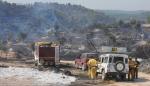 Imágenes de las zonas afectadas por los incendios de Teruel y audios del consejero de Medio Ambiente desde Valdeltormo