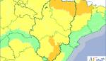 Aviso amarillo por altas temperaturas, tormentas y lluvias