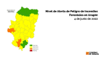 Nivel de alerta de Peligro de Incendios Forestales en Aragón