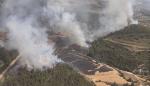 Imagen del incendio de Valderrobres sobre las 17.00 horas.