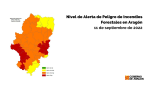 Nivel de alerta de Peligro de Incendios Forestales en Aragón