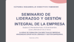 Seminario de la Cátedra de Desarrollo Directivo Femenino