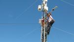 La investigadora del proyecto, en la Torre Eddy covarianza.