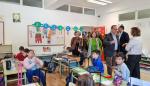 Felipe Faci en su visita al CEIP Fuentes de Ebro