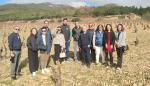 El grupo de importadores del Sudeste Asiático visitando viñedos con viñas viejas en la DOP Cariñena