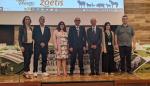 Lucía Soriano, directora gerente del CITA, Jesús Val de la Estación Experimental Aula Dei, María Jesús Lázaro, delegada del CSIC en Aragón, Raúl Compés, director CIHEAM Zaragoza, Badi Besbes, jefe de la Rama de Genética y Producción Animal de la FAO, Albi