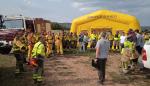 Simulacro de incendio forestal del INFOAR en el aeródromo de Valdecebro