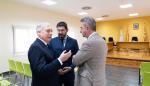 Octavio López, Alejandro Nolasco y Luis Bertol en el Ayuntamiento de Figueruelas.