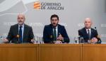 El vicepresidente Nolasco; junto a los directores generales de Despoblación (Juan Manuel Hernández) y Desarrollo Territorial (Luis Lorén)