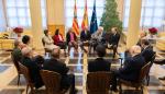 El presidente de Aragón, Jorge Azcón, ha recibido esta tarde a los miembros de la Comisión Aragonesa de Derecho Civil.