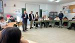 El director general de Desarrollo Estatutario, José María Fuster, ha asistido a la primera charla para escolares en Alcañiz.