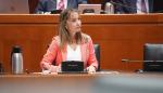 Raquel Campos durante su intervención en la Comisión de Fomento.