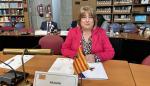 La consejera de Presidencia, Interior y Cultura, Tomasa Hernández, en el pleno del Consejo Nacional de Protección Civil.