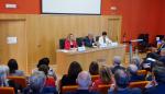 Claudia Pérez Forniés, durante su intervención en el acto de celebración de la Facultad de Economía y Empresa