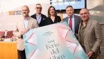 Presentación de la XXXI Feria del Libro de Zaragoza. Pedro Olloqui, Sara Fernández, José Manuel Latorre, Rafael Yuste, y Ángel Gálvez