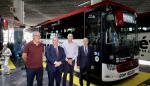 Imágenes de la presentación de las nuevas líneas de autobús entre Zaragoza y Teruel.