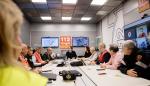 Roberto Bermúdez de Castro, en la imagen, durante la reunión de la tarde del jueves en el CECOP.
