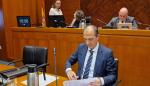 El consejero de Sanidad, José Luis Bancalero Flores, ha comparecido hoy en las Cortes de Aragón