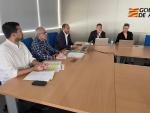 Un momento del equipo del Gobierno de Aragón en la reunión online
