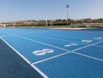 Pista de atletismo del estadio Corona de Aragón del Centro Aragonés del Deporte.