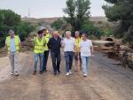 Octavio López se ha desplazado hasta el puente de la A-222 que ayer se llevó el río Aguasvivas en Belchite.
