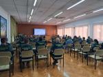 Un momento de la reunión mantenida en la Comandancia de la Guardia Civil de Teruel.