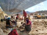 Prácticas en excavación en el yacimiento 'Carretera' en Riodeva (Teruel) realizadas el año pasado.
