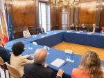 CONSEJO ESTADO.- El presidente del Consejo Consultivo de Aragón, Xavier de Pedro, recibe a la presidenta del Consejo de Estado, Carmen Calvo