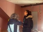 La directora general de Deporte, Cristina García, ha visitado hoy las obras en el Refugio de Respomuso.
