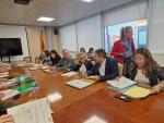 La gerente del Salud, Ana Castillo, y el director de Recursos Humanos, Pablo Sánchez, antes de comenzar la Mesa Sectorial de Sanidad