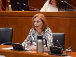 La directora general de Salud Pública, Nuria Gayán, en su comparecencia hoy en la Comisión de Sanidad de las Cortes de Aragón